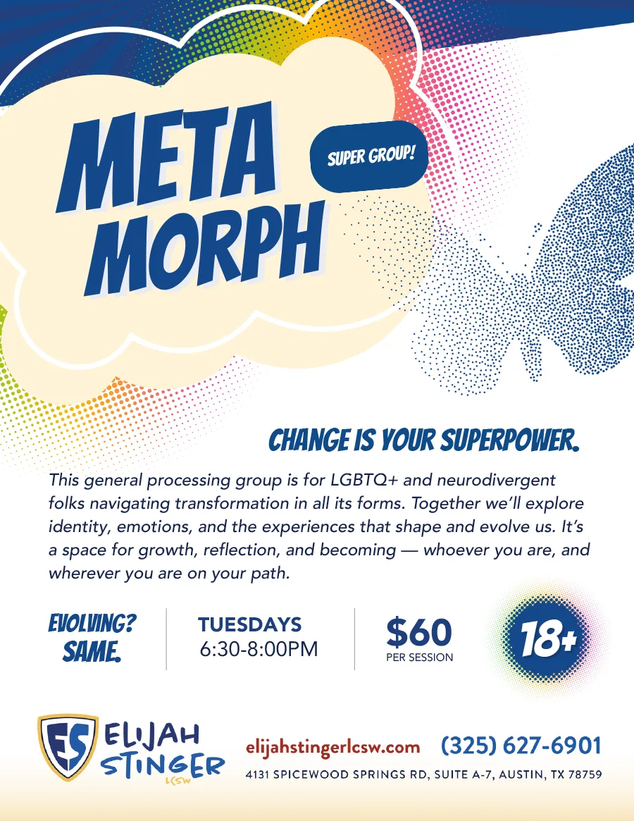 Austin LGBTQ / Trans Group Therapy flyer thumbnail