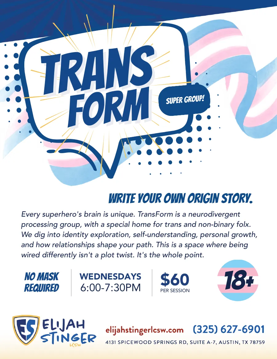 Austin Neurodivergent / Trans Group Therapy flyer thumbnail